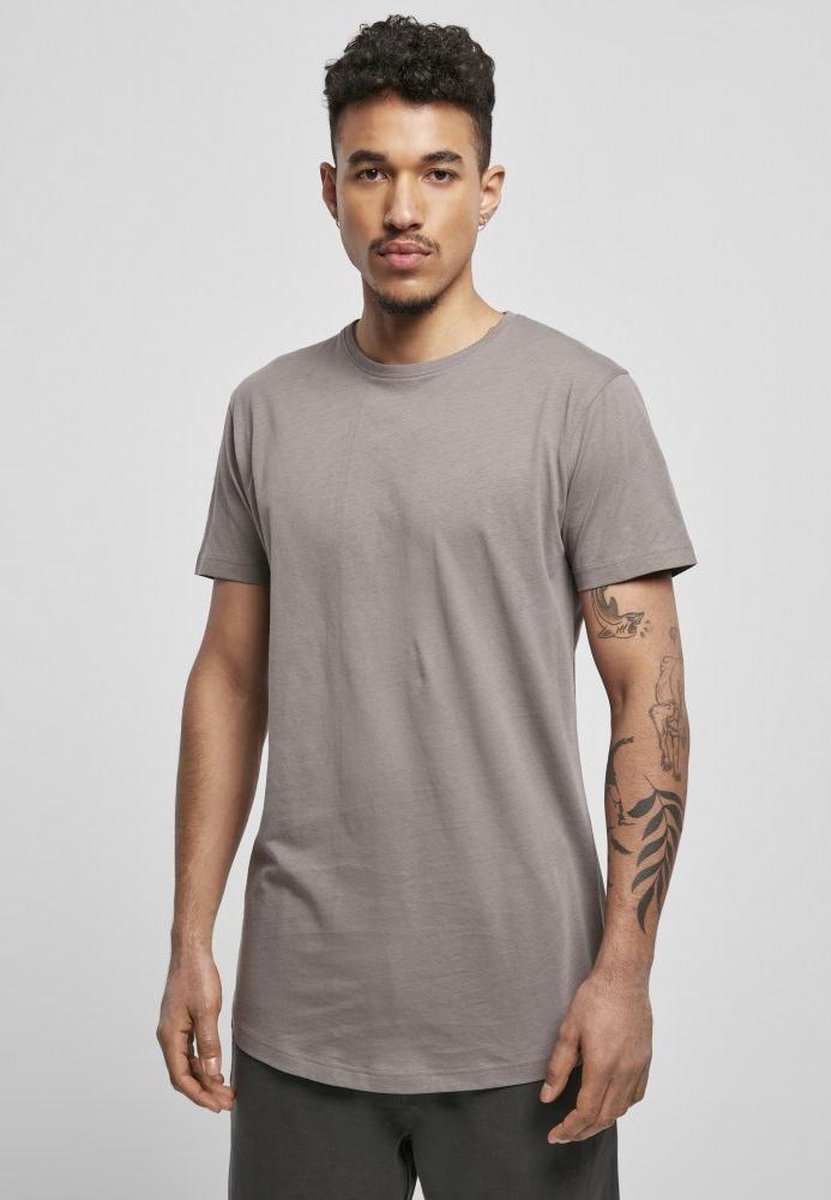 Urban Classics Shaped Long Heren Tshirt 4XL Grijs