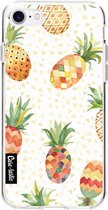 Casetastic Apple iPhone 7 / iPhone 8 / iPhone SE (2020) Hoesje - Softcover Hoesje met Design - Pineapples Orange Green Print