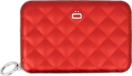Ögon Designs Quilted Zipper Dames Creditcardhouder met Rits - RFID - Rood Ögon Designs Quilted Zipper Dames Creditcardhouder met Rits - RFID - Rood