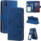 Voor Xiaomi Redmi 7A Skin Feel Business Horizontale Flip PU Lederen Case met Houder & Multi-kaartsleuven & Portemonnee & Lanyard & Fotolijst (Blauw)