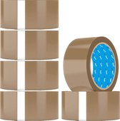 VerpakkingStape- Zinaps Premium Verpakking Tape Roll Tape Bruin 66 m & 48 mm Breed Verpakking Tape Verpakking Bruin Pakket Tape Verpakking Materiaal 6 Rollen Verpakking Tape Geschikt voor Han