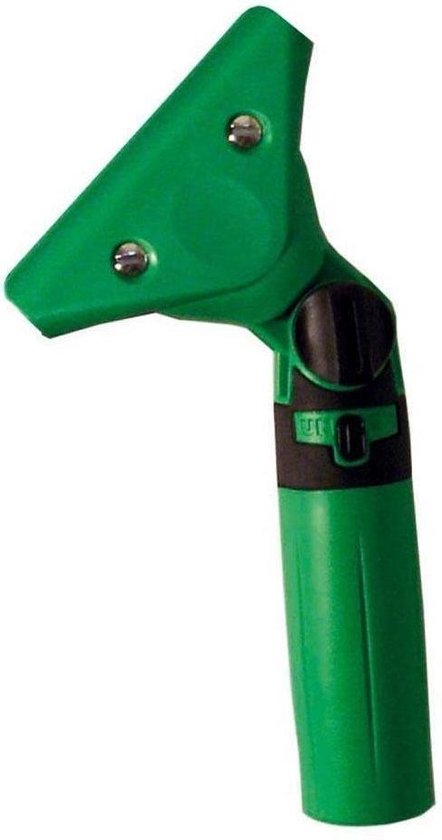 Groene Unger ErgoTec swivelloc handgreep met 30 graden hoek.