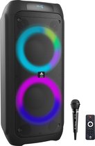 iDance DJX800 karaoke partybox met bluetooth, discoverlichting en opnamefunctie