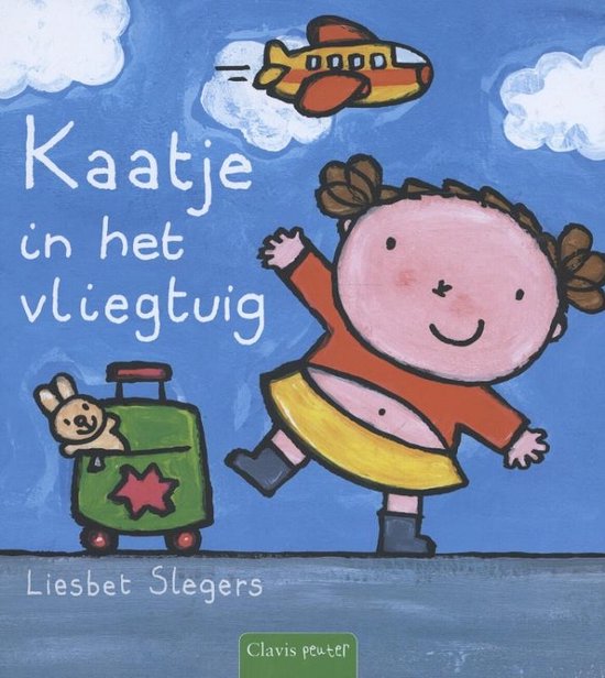 Boek cover Karel en Kaatje  -   Kaatje in het vliegtuig van Liesbet Slegers (Hardcover)