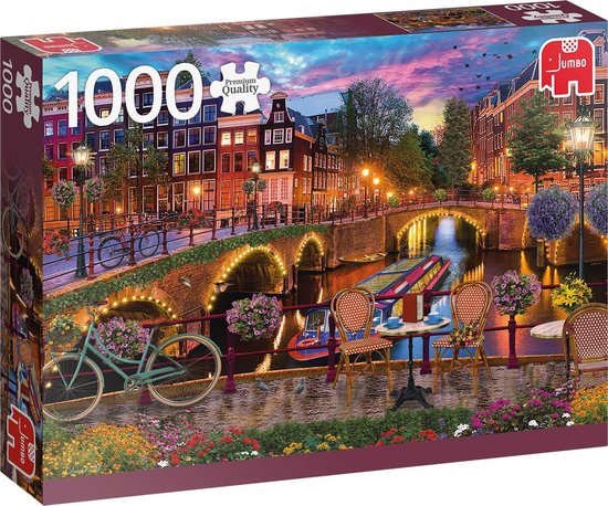 dans Buiten Waden Jumbo Premium Collection Puzzel Amsterdam Canals - Legpuzzel - 1000 stukjes  | bol.com