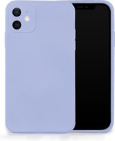 geschikt voor Apple iPhone 11 vierkante silicone case - paars
