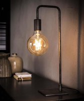 Dimehouse Tafellamp Industrieel Lola - Oud Zilver - 1-lichts