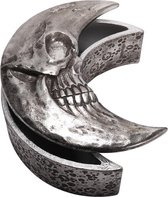 Alchemy Decoratieve opbergdoos Skull Moon Zilverkleurig