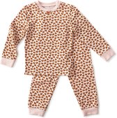 Little Label Pyjama Meisjes - Maat 98-104 - Roze, Oker - Zachte BIO Katoen