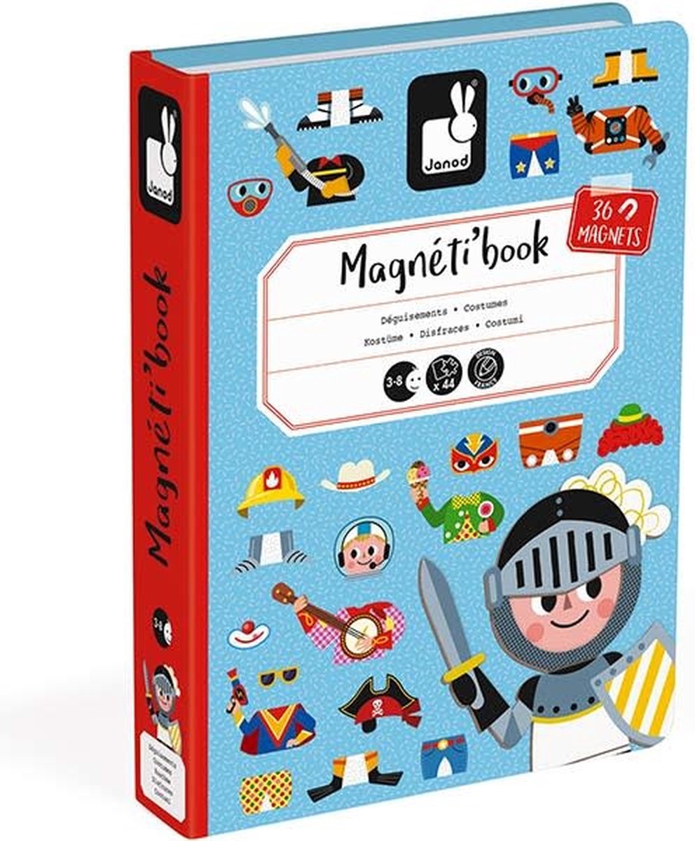 Janod - Magnetibook - Verkleedfeest Jongens - Magneetboek Speelset — afbeelding 12