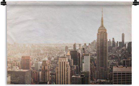 Wandkleed - Wanddoek - New York - Lucht - Licht - 150x100 cm - Wandtapijt