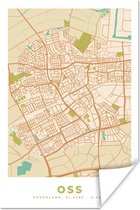 Affiche Plan de Ville - Oss - Vintage - 60x90 cm - Carte
