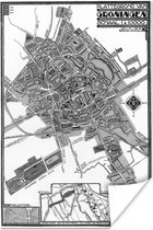 Poster Stadskaart - Groningen - Zwart Wit - 40x60 cm - Plattegrond