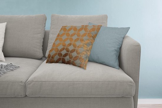 Coussins - Motifs - Or - Luxe - Grijs - 50x50 cm