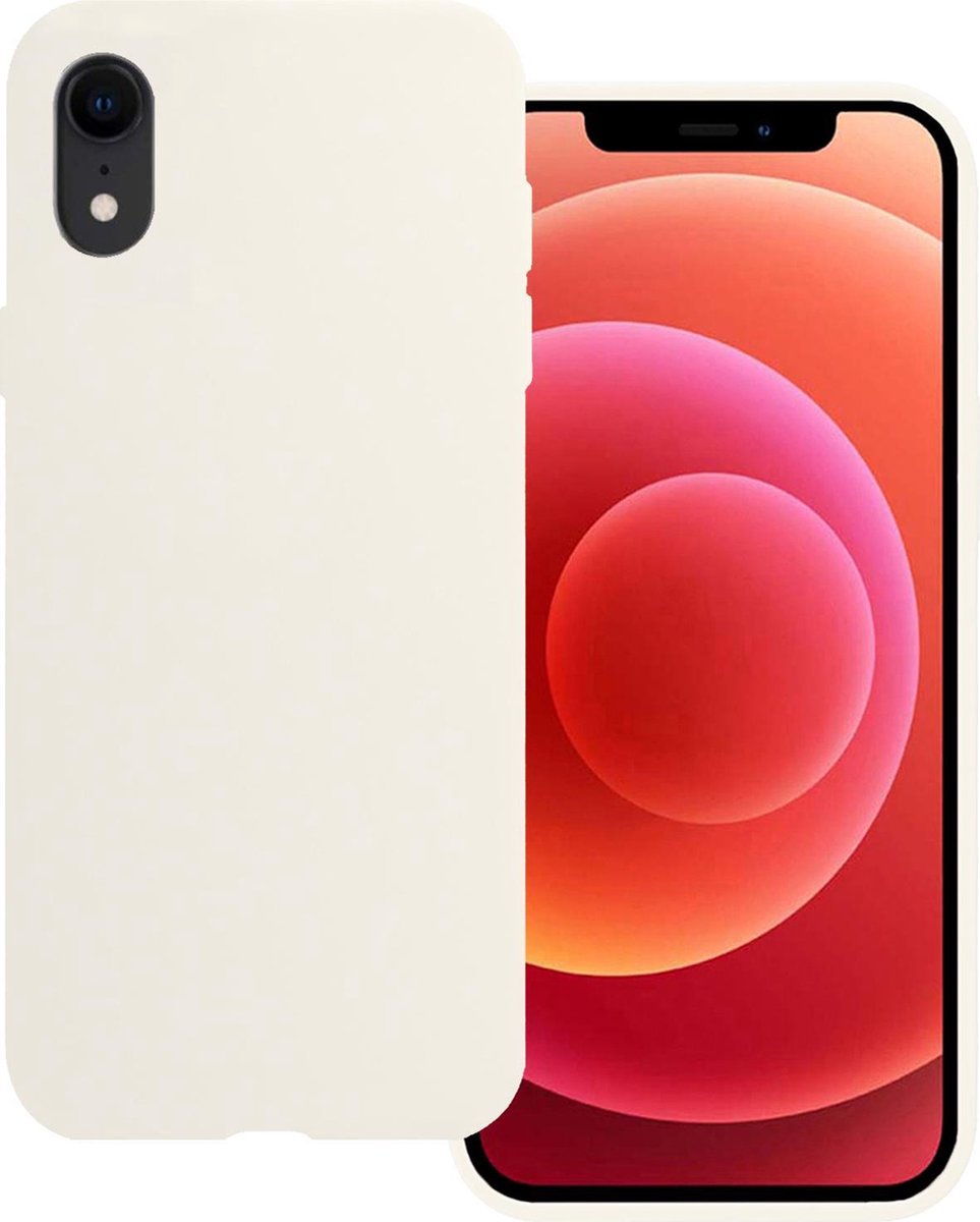 Hoesje Geschikt voor Apple iPhone XR - Sterk & Shockproof - Hoes Cover - Siliconen Case - Wit