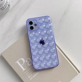 TPU Bubble schokbestendige beschermhoes voor iPhone 12 Pro (lichtpaars)