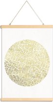 JUNIQE - Posterhanger Inca Sun -40x60 /Geel & Wit