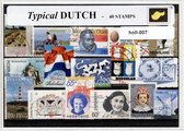 Typical Dutch - Nederlands postzegel pakket & souvenir. Collectie van 40 verschillende postzegels van de Nederlandse cultuur – kan als ansichtkaart in een A6 envelop - authentiek cadeau - kado - kaart - klompen - tulpen - molens - kaas - anne frank
