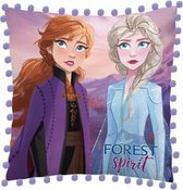 kussen Frozen II polyester 35 x 35 cm paars