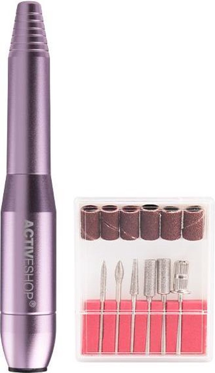 DermaSyis Elektrische Nagelvijl Mini Pro203 - 12W. Roze