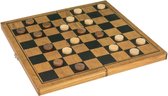 damspel Draughts 29 x 29 cm hout bruin