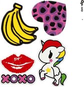 zachte stickers 'xoxo' 4 stuks