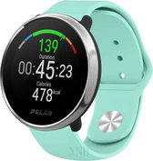 Siliconen Smartwatch bandje - Geschikt voor  Polar Ignite sport band - aqua - Strap-it Horlogeband / Polsband / Armband