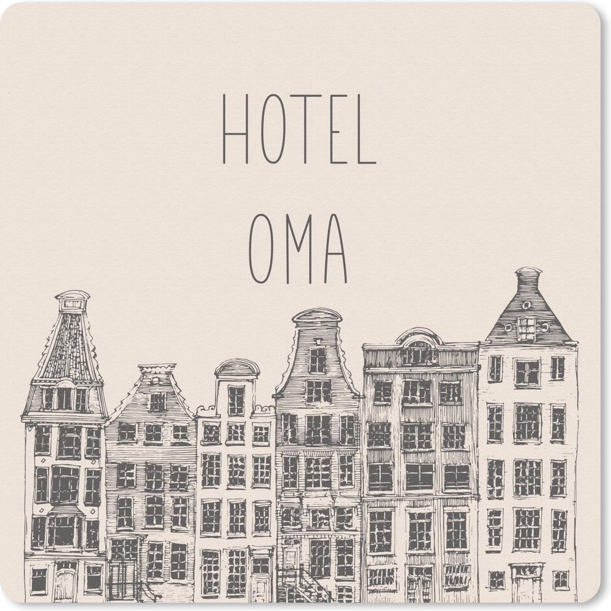 Muismat 20x20 cm - Mousepad Spreuken - Hotel oma - Oma - Quotes - Muismatten