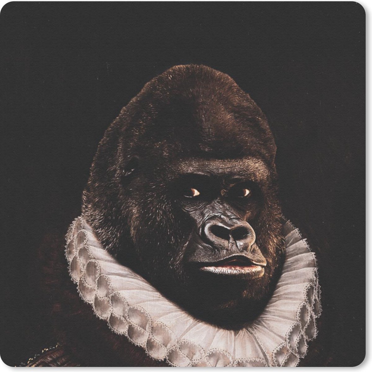 Muismat 30x30 cm - Mousepad Willem van Oranje - Kunst - Gorilla - Muismatten