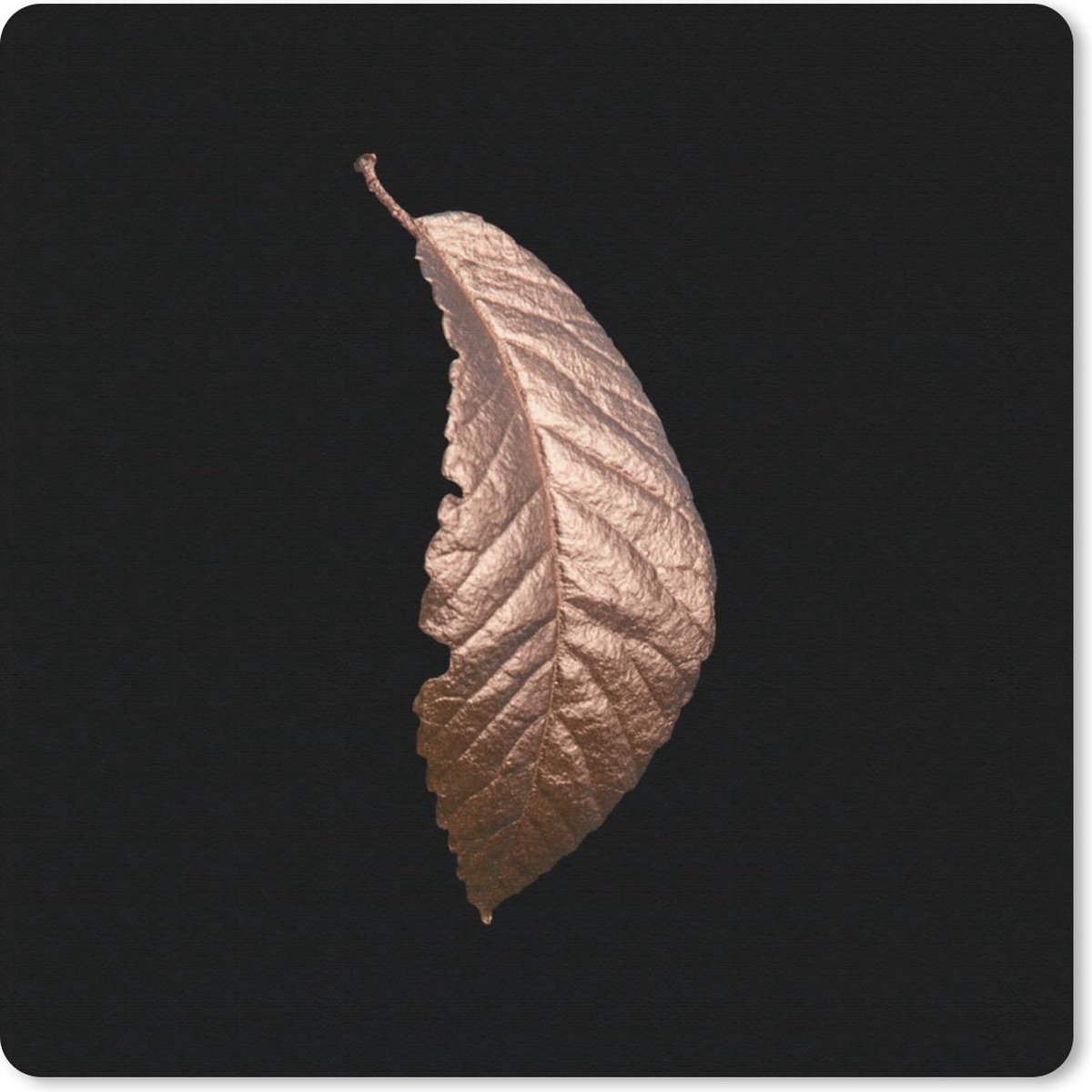 Muismat 30x30 cm - Mousepad Goud - Blad - Roze - Muismatten