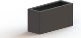 MySteel Gepoedercoat staal plantenbak Texas L80 x B30 cm- Hoogte:  40 cm - Kleur: RAL9005 mat (zwart)