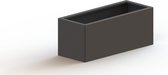 MySteel Gepoedercoat staal plantenbak Texas 400x1000 Inclusief Bodemplaat - Kleur: RAL9005 (zwart) - Hoogte: 400mm