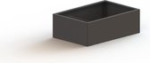 MySteel Gepoedercoat staal plantenbak Texas 800x1200 Inclusief Bodemplaat - Kleur: RAL9005 (zwart) - Hoogte: 800mm