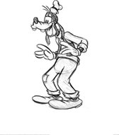 Disney Poster - Goofy Sketch - 80 X 60 Cm - Zwart
