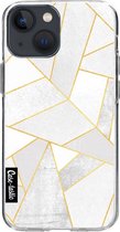 Casetastic Apple iPhone 13 mini Hoesje - Softcover Hoesje met Design - White Stone Print