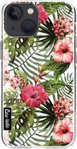 Casetastic Apple iPhone 13 mini Hoesje - Softcover Hoesje met Design - Tropical Flowers Print
