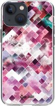 Casetastic Apple iPhone 13 mini Hoesje - Softcover Hoesje met Design - Watercolor Cubes Print