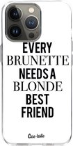 Casetastic Apple iPhone 13 Pro Hoesje - Softcover Hoesje met Design - Every Brunette Needs A Blonde White Print