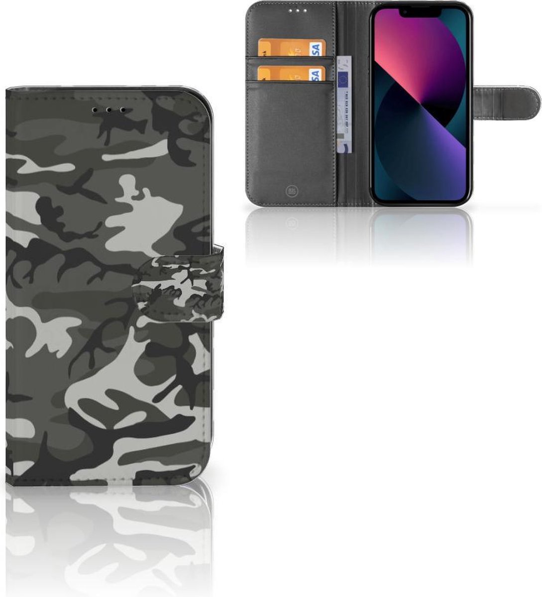 Apple iPhone 13 Telefoon Hoesje Army Light