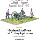 Napoleonic Late French Foot Artillery 6-pdr cannon