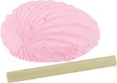 uithaksteen schelp 7 cm roze