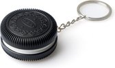 sleutelhanger-pillendoos Cookie 4,8 cm ABS zwart