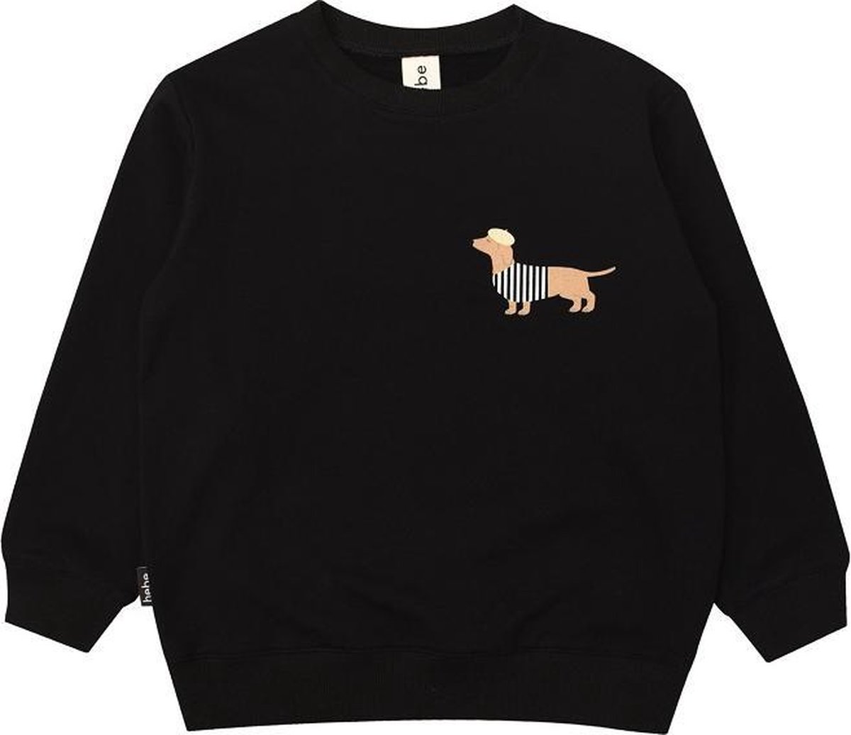 HEBE - sweater - Parisian dog - zwart - Maat 98/104