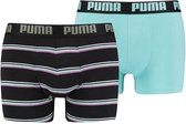 Puma 2-pack boxershorts Gradient stripes - blauw