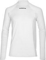 Masita | Thermoshirt Dames Lange Mouw Colshirt Skin Trainingsshirt Heren Kind Unisex 100% Polyester Sneldrogend - WHITE - 128