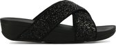 Fitflop™  Slippers / Slides Dames / Sandalen - X02 -  Plateauhak Hoogte 4.5 cm - Zwart - Maat 36