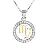 Tracelet - Zilveren Kettingen | Ketting Sterrenbeeld Maagd | Horoscoop Goud en Zilver | 925 Sterling Zilver - 925 Keurmerk stempel - 925 Zilver Certificaat | Valentijn tip