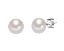 Valero Pearls Parel oorstekers Sterling zilver Gekweekte zoetwaterparels wit