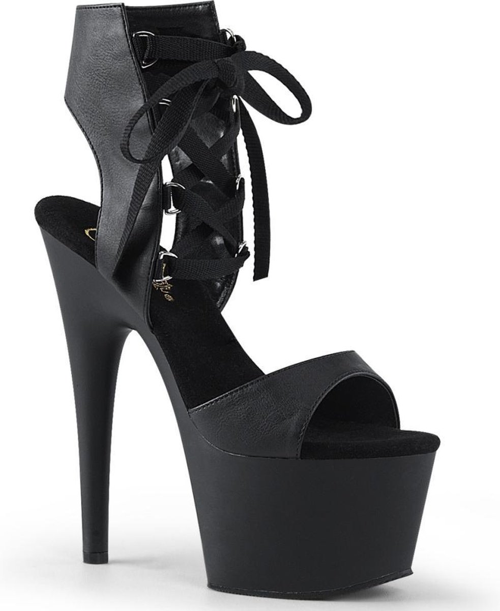 Pleaser ADORE-700-14 Sandaal met enkelband Paaldans schoenen Paaldans schoenen 45 Shoes Zwart