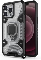 Space PC + TPU-ringhouder beschermhoes voor iPhone 13 Pro (wit)